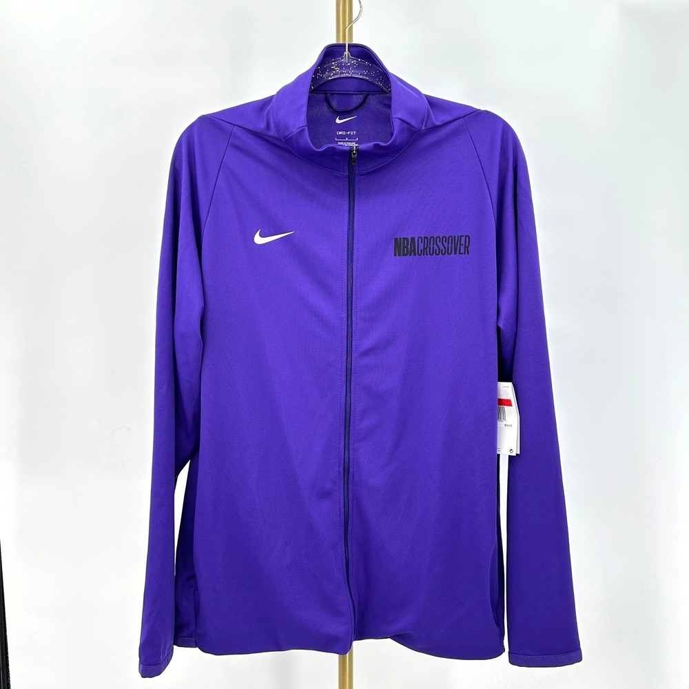 Nike NWT NBA Crossover Track Jacket Dri-FIT Purple Men's L Limited Event